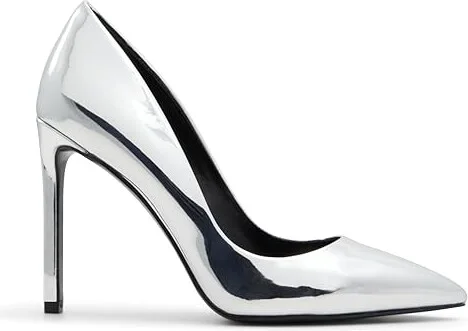 ALDO Lala High Heels Silver 1 : EU 35 (US Women's 5) B - Medium, Rubber - Image 6
