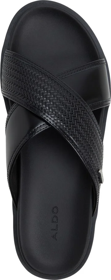 Aldo Men's Mario Leather Slip On Sandals - Image 2
