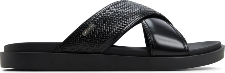 Aldo Men's Mario Leather Slip On Sandals - Image 5