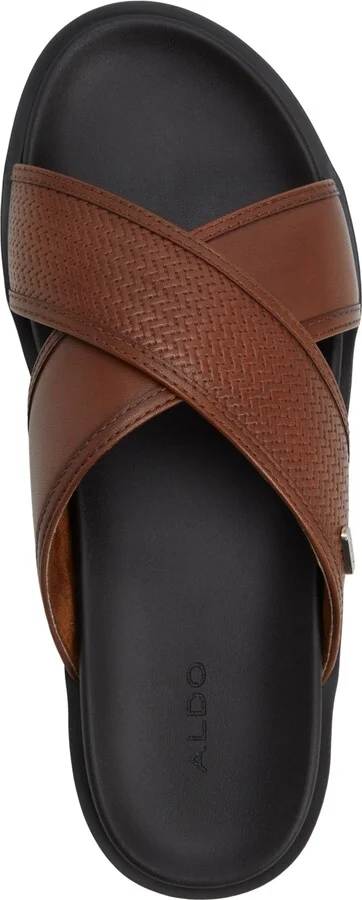 Aldo Men's Mario Leather Slip On Sandals - Image 6