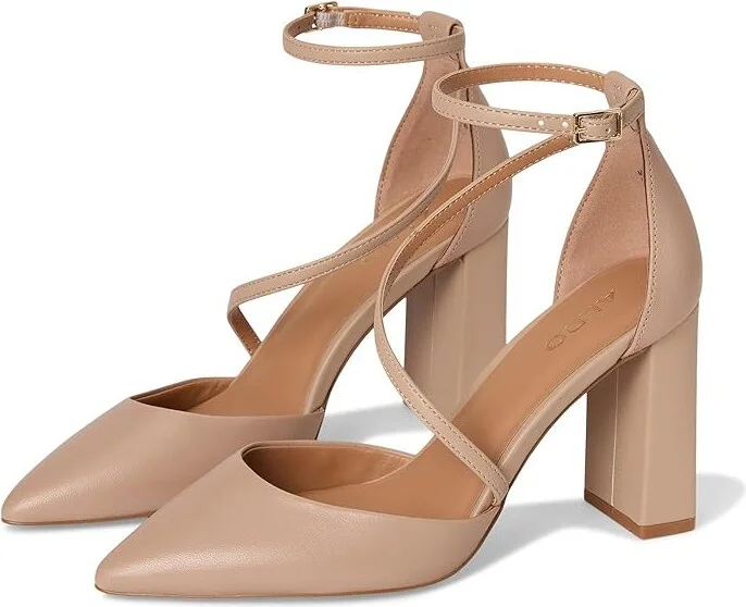 ALDO Milley High Heels Bone : EU 41 (US Women's 10) B - Medium, Leather/Rubber