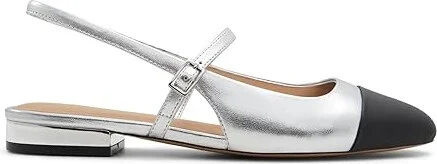 ALDO Sadey Women's Flat Shoes Silver : EU 40 (US Women's 9) B - Medium, Leather - Image 5