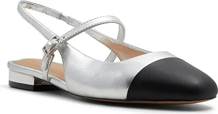 ALDO Sadey Women's Flat Shoes Silver : EU 40 (US Women's 9) B - Medium, Leather