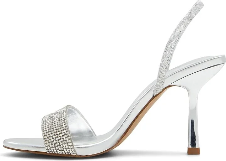 ALDO Saje Women's Sandals Silver : EU 37.5 (US Women's 7) B - Medium, Rubber/Synthetic - Image 5