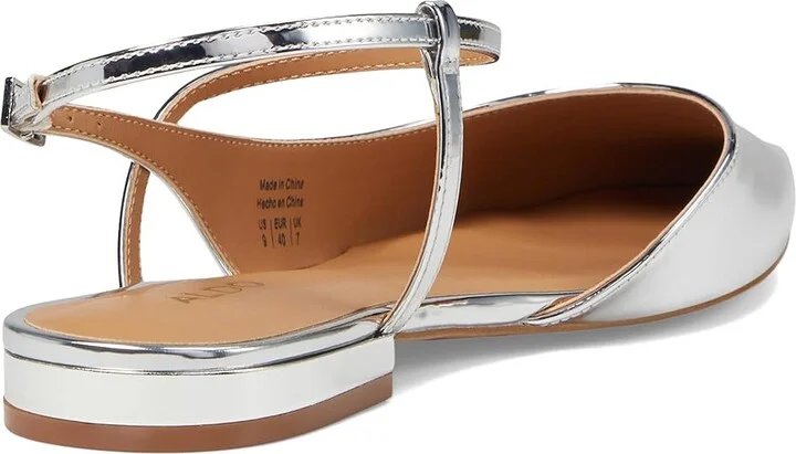 ALDO Sarine Women's Flat Shoes Silver : EU 40 (US Women's 9) B - Medium, Synthetic - Image 4