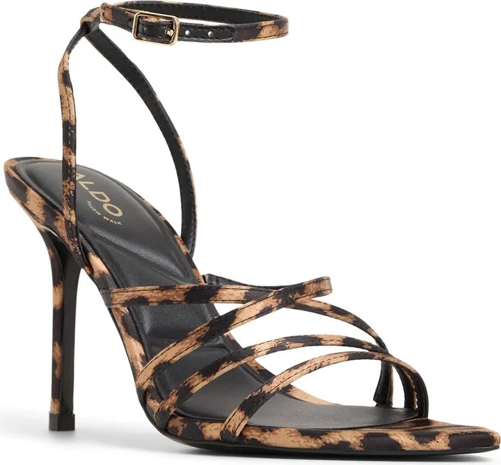 Black/Brown Leopard Print Satin