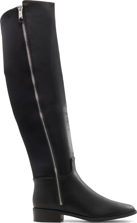 Aldo Women's Aahliyah Almond-Toe Knee-High Zip Boots - Image 2