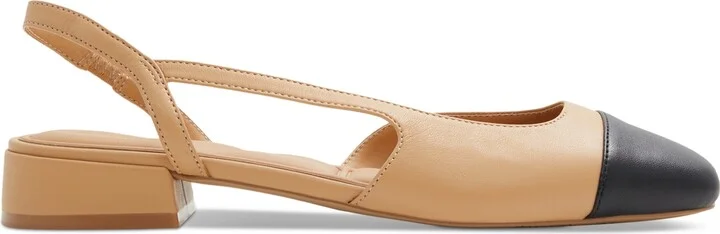 Aldo Women's Amandine Slingback Cap Toe Block-Heel Flats - Image 2