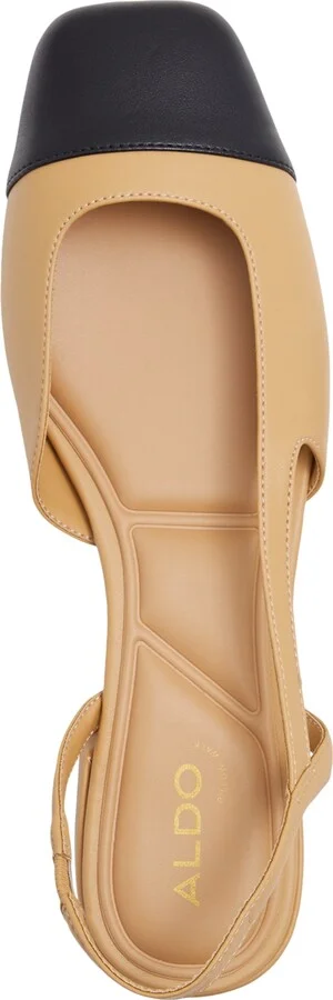 Aldo Women's Amandine Slingback Cap Toe Block-Heel Flats - Image 4