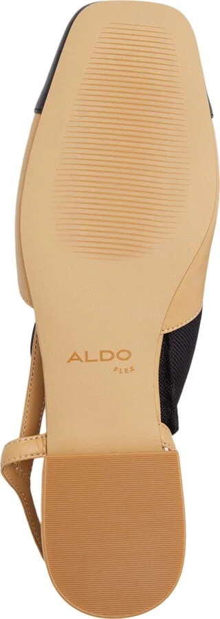 Aldo Women's Amandine Slingback Cap Toe Block-Heel Flats - Image 5