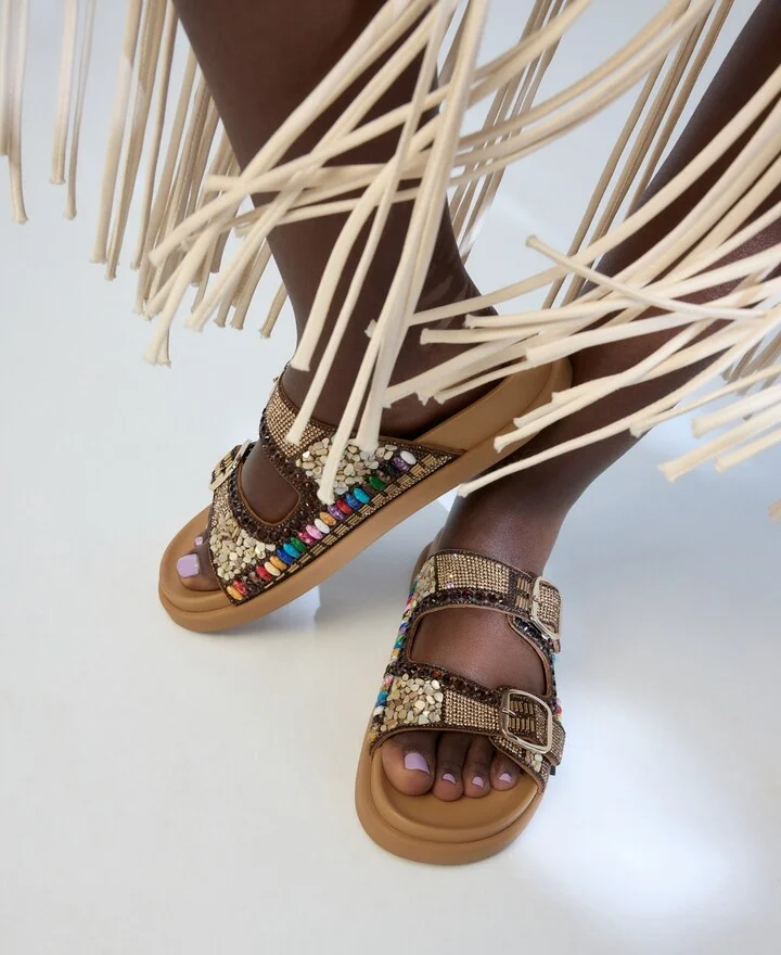 Aldo Women's Bohochic Buckle Footbed Sandals - Image 6