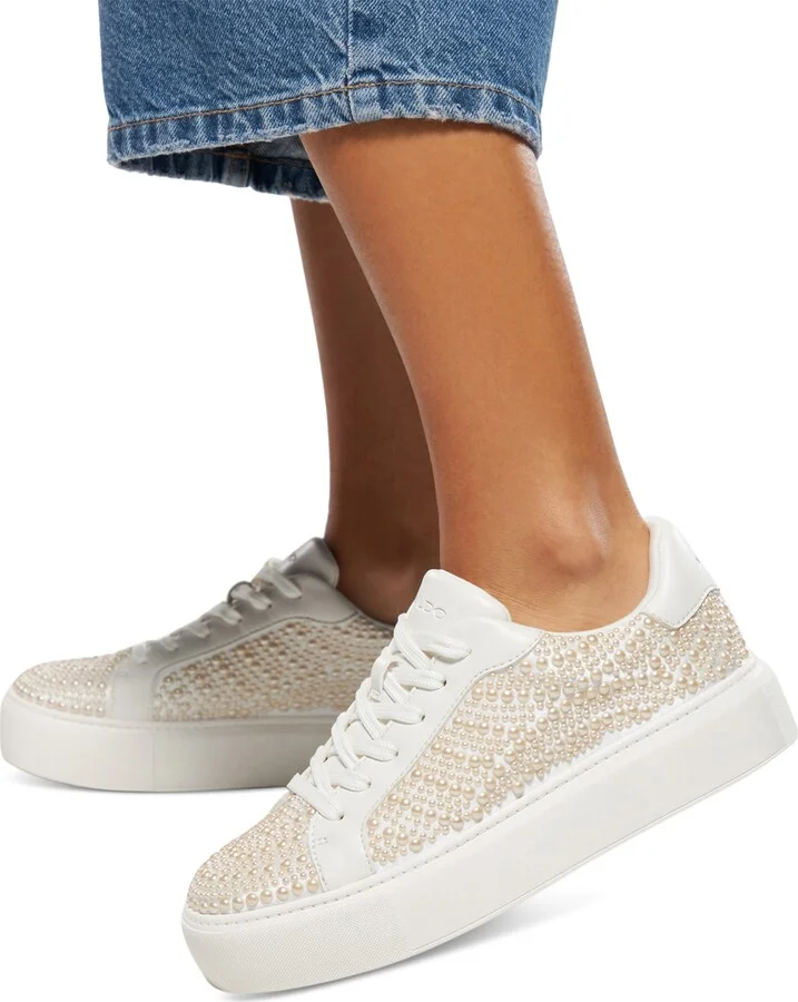 Aldo Women's Clovver Lace-Up Low-Top Sneakers - Image 11