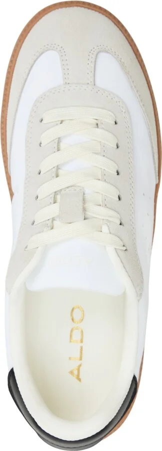 Aldo Women's Clubstyle Lace-Up Jogger Sneakers - White/black Woven - Image 4