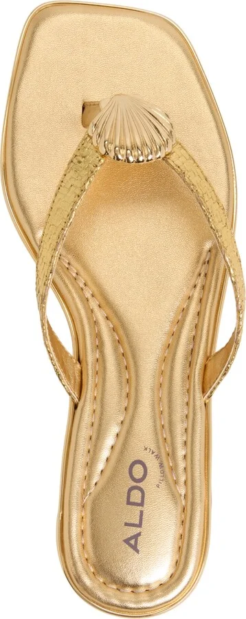Aldo Women's Conchiglia Seashell Flat Thong Sandals - Image 4