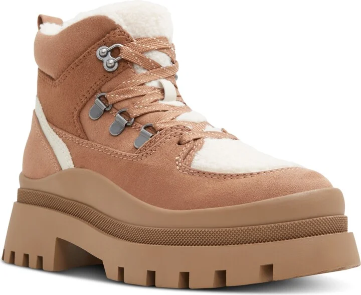 Aldo Women's Cozettia Lace-Up Lug Sole Ankle Booties