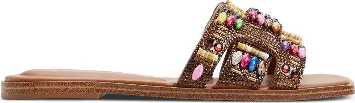 Aldo Women's Eleny Embellished Slide Flat Sandals - Image 2