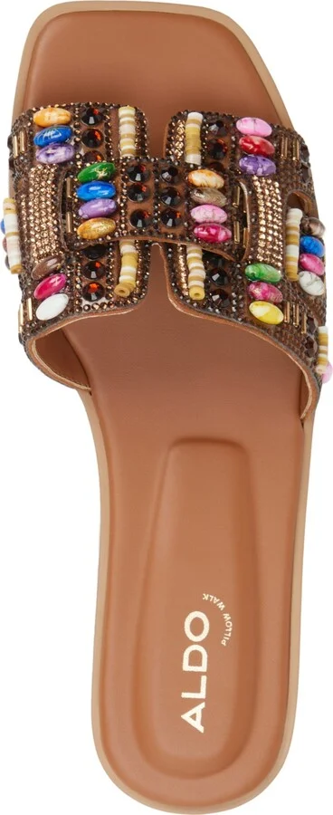 Aldo Women's Eleny Embellished Slide Flat Sandals - Image 4