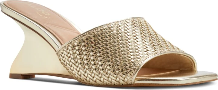 Aldo Women's Fiala Square-Toe Sculpted Wedge Sandals