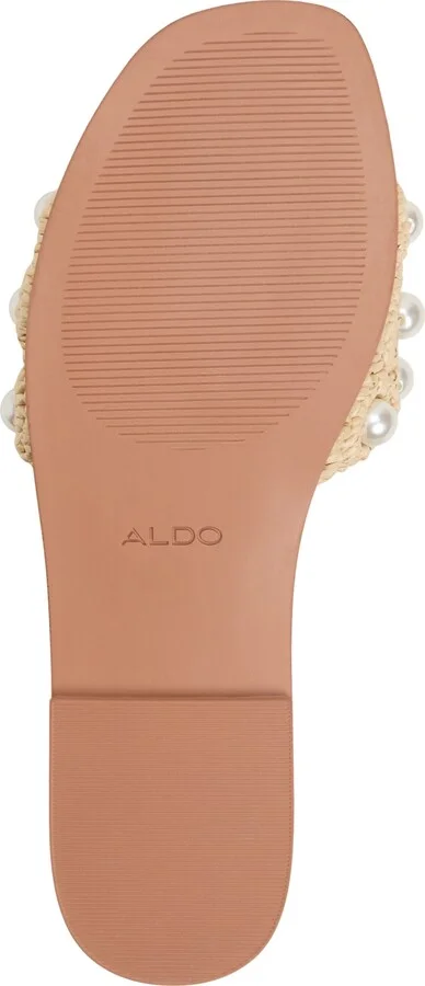 Aldo Women's Gizelle Pearl Embellished Flat Slide Sandals - Image 5
