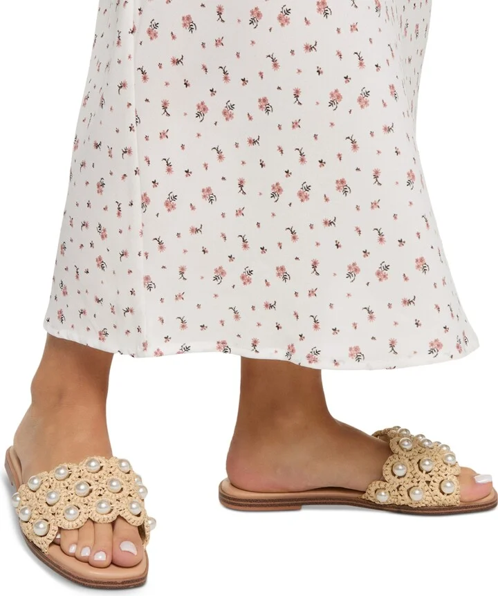 Aldo Women's Gizelle Pearl Embellished Flat Slide Sandals - Image 6