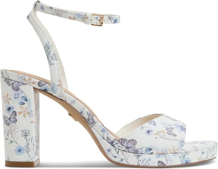 Aldo Women's Gracious Two-Piece Block-Heel Dress Sandals - Ivory/Blue Multi - Image 2