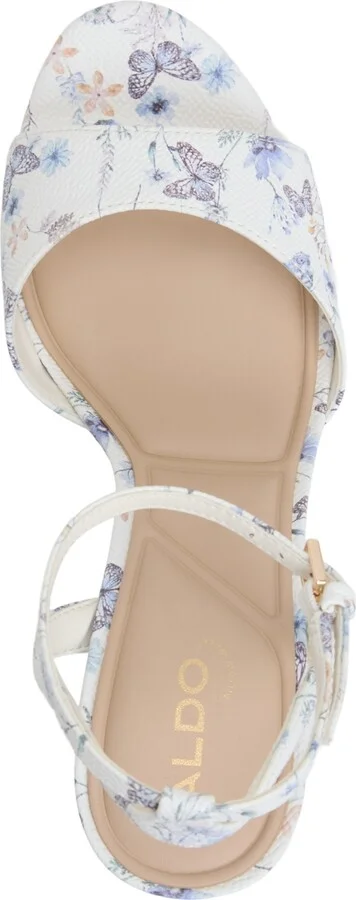Aldo Women's Gracious Two-Piece Block-Heel Dress Sandals - Ivory/Blue Multi - Image 4
