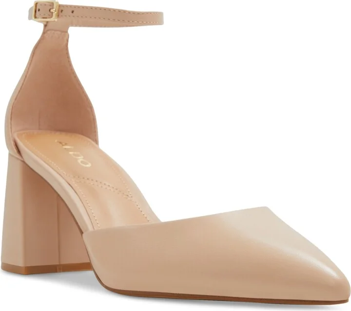 Aldo Women's Jan Pointed Toe Ankle-Strap Block-Heel Sandals