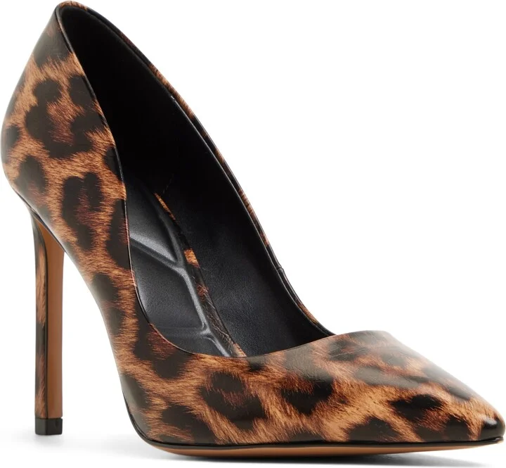 Aldo Women's Lala High-Heel Pumps - Black/Gold Leopard Multi Shiny
