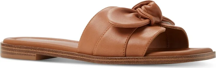 Aldo Women's Lavinia Knot-Trim Slide Flat Sandals