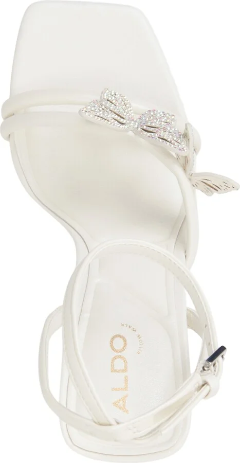 Aldo Women's Laylia Butterfly Strappy Dress Sandals - White/Bone Metallic - Image 4
