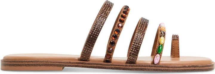 Aldo Women's Lindya Embellished Strappy Toe-Loop Flat Sandals - Image 2