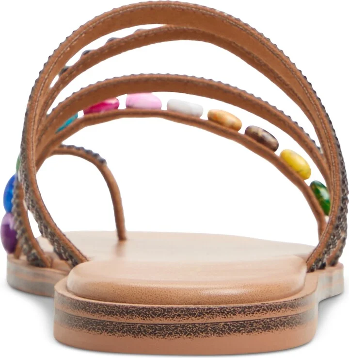 Aldo Women's Lindya Embellished Strappy Toe-Loop Flat Sandals - Image 3