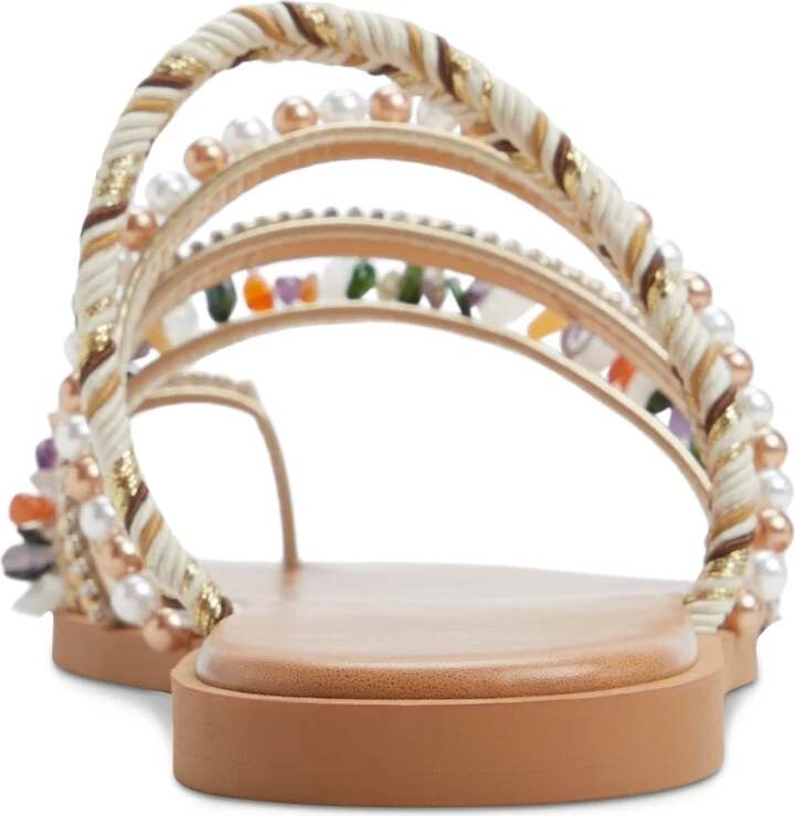 Aldo Women's Lindya Embellished Strappy Toe-Loop Flat Sandals - Image 8