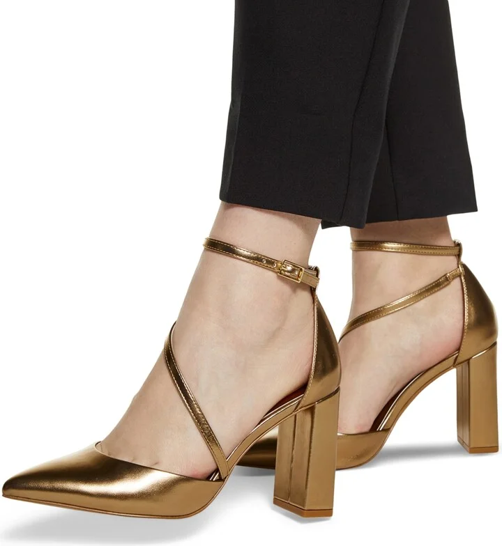 Aldo Women's Milley Strap Pointed-Toe Block Heel Pumps - Image 6