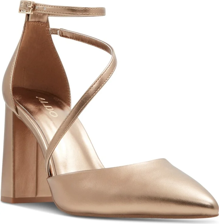 Aldo Women's Milley Strap Pointed-Toe Block Heel Pumps