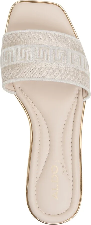 Aldo Women's Oceania Embroidered Slide Flat Sandals - Image 4