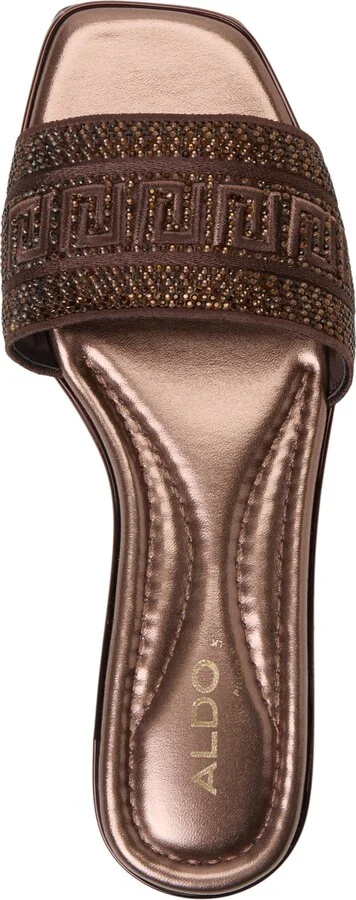 Aldo Women's Oceania Embroidered Slide Flat Sandals - Image 8