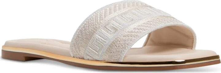 Aldo Women's Oceania Embroidered Slide Flat Sandals