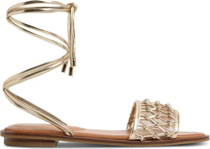Aldo Women's Seazen Lace-Up Ankle-Tie Flat Sandals - Image 2