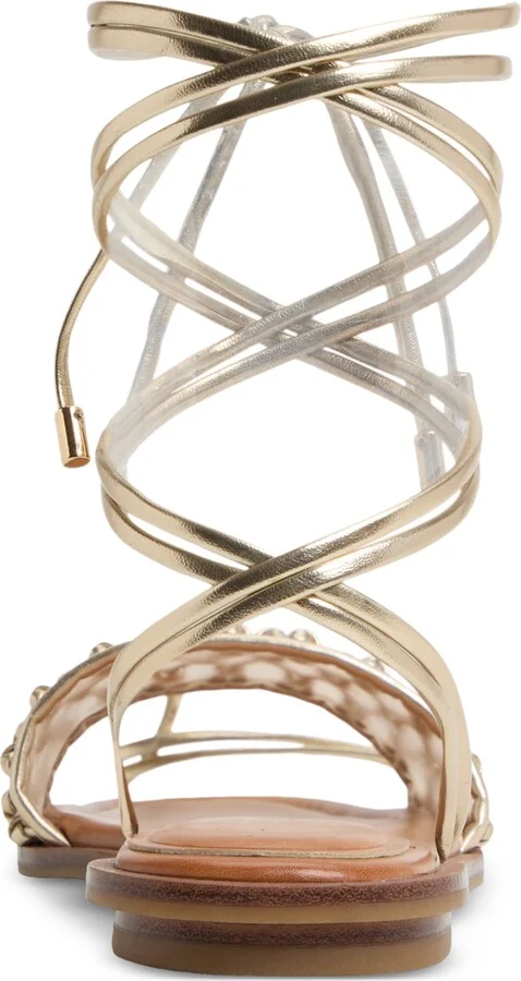 Aldo Women's Seazen Lace-Up Ankle-Tie Flat Sandals - Image 3