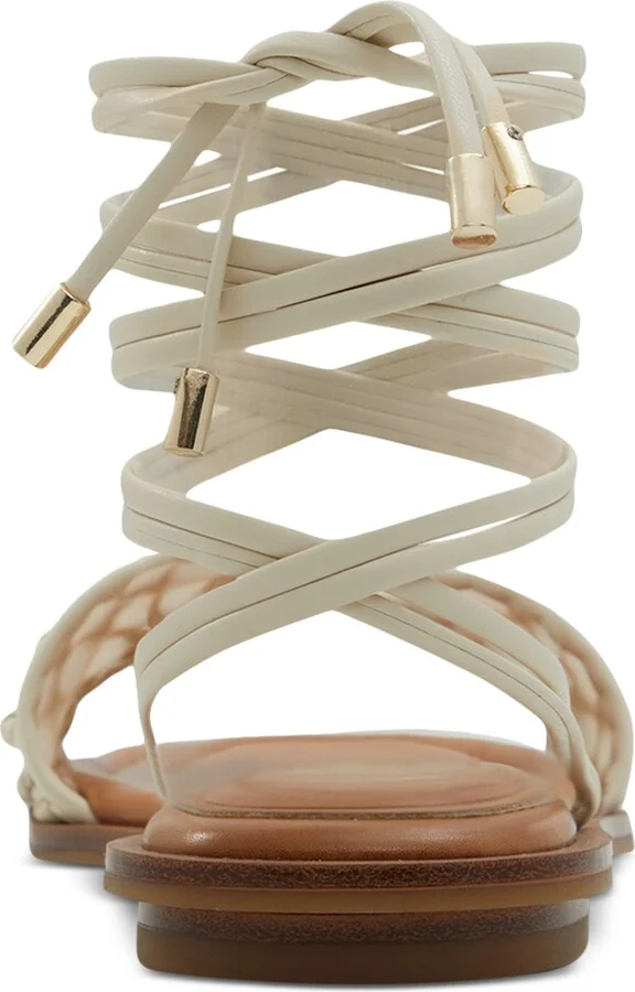 Aldo Women's Seazen Lace-Up Ankle-Tie Flat Sandals - Image 7