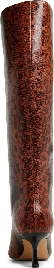 Aldo Women's Selora Knee-High Kitten-Heel Dress Boots - Brown/Snake Multi - Image 3