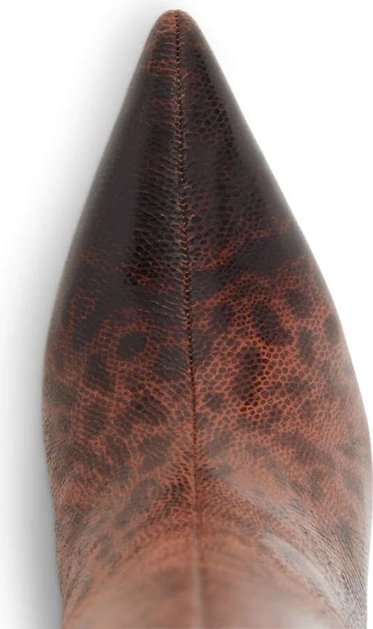 Aldo Women's Selora Knee-High Kitten-Heel Dress Boots - Brown/Snake Multi - Image 4