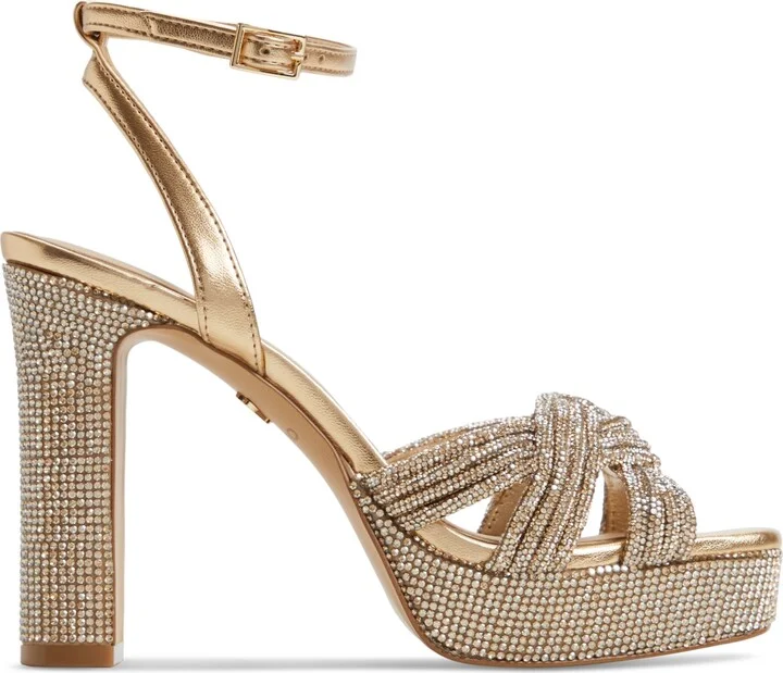 Aldo Women's Shimma Rhinestone Platform Dress Sandals - Image 7