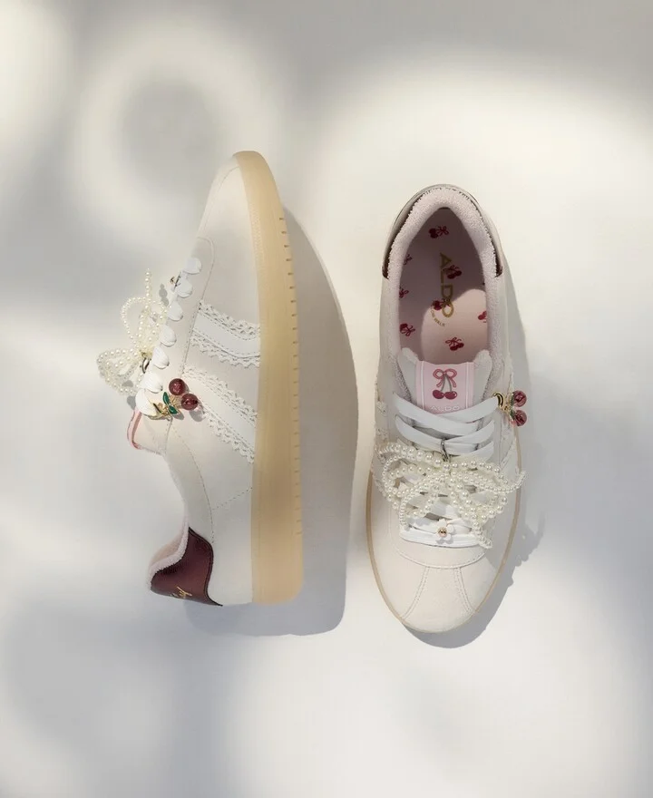 Aldo Women's Sweetthing Lace-Up Low-Top Sneakers - Suede White/Bone - Image 6