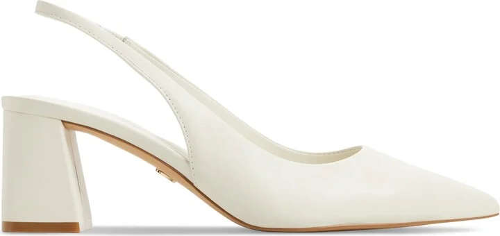 Aldo Women's Uliana Pointed-Toe Slingback Block-Heel Pumps - White/Bone - Image 2