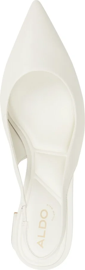 Aldo Women's Uliana Pointed-Toe Slingback Block-Heel Pumps - White/Bone - Image 4