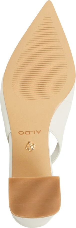 Aldo Women's Uliana Pointed-Toe Slingback Block-Heel Pumps - White/Bone - Image 5