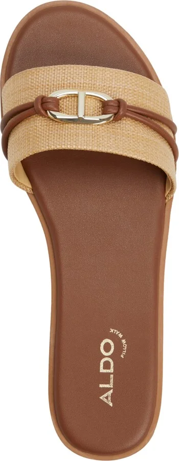 Aldo Women's Vasia Hardware-Trim Slide Flat Sandals - Image 4