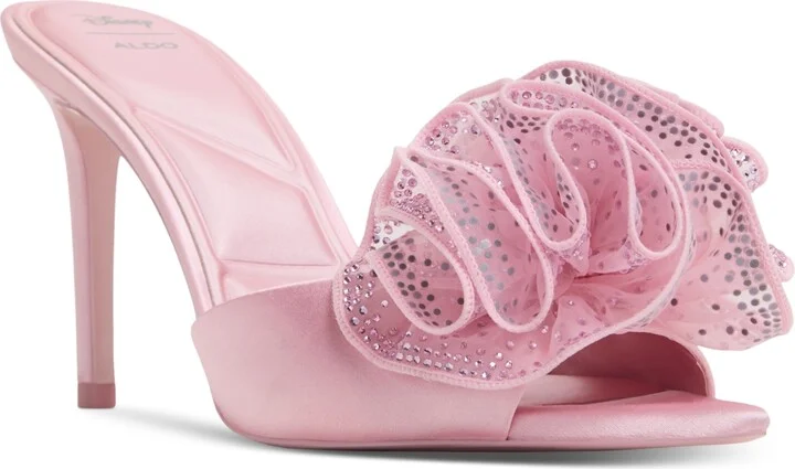 Aldo x Disney Women's Auroramule Ruffle High Heel Dress Sandals